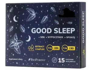 Good Sleep kosttillskott med melatonin och CBD för bättre sömn